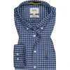camel active Hemd 409111/6S11/47 Regular Fit, Baumwolle, Blau kariert, Dunkelblau