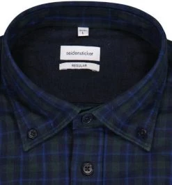 Seidensticker Hemd 150822/79 Regular Fit, Baumwolle, Dunkelgrün-kobalt kariert, Dunkelgrün-kobalt -hemdenverkauf 381246 norm2