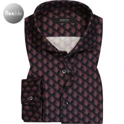 DESOTO Luxury Hemd Hai 49608-30/454 Baumwolle, Jersey, Navy-lila gemustert, Navy-lila