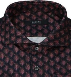 DESOTO Luxury Hemd Hai 49608-30/454 Baumwolle, Jersey, Navy-lila gemustert, Navy-lila -hemdenverkauf 381291 norm2