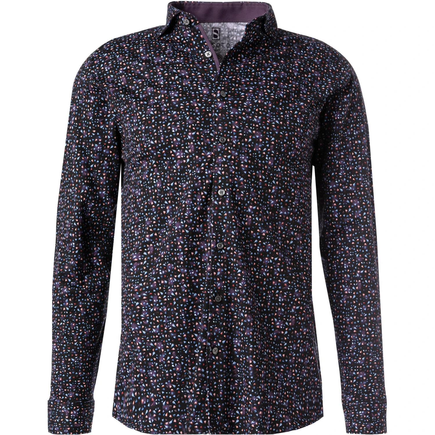 DESOTO Hemd New Hai 49107-3/431 Jersey, Navy gemustert, Navy 1 DESOTO Hemd New Hai 49107-3/431 Jersey, Navy gemustert, Navy