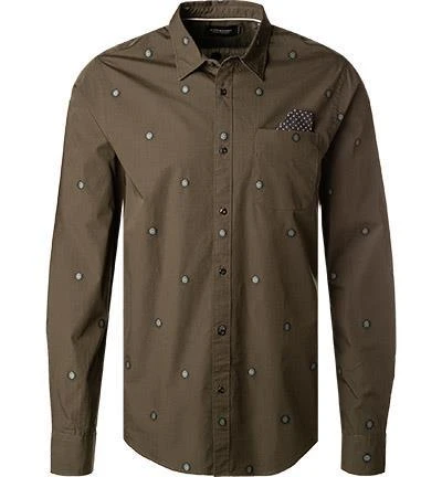Scotch & Soda Hemd 163339/0219 Regular Fit, Baumwolle, Olivgrün, Oliv 2 Scotch & Soda Hemd 163339/0219 Regular Fit, Baumwolle, Olivgrün, Oliv – Bild 2