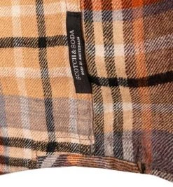 Scotch & Soda Hemd 163337/0217 Regular Fit, Reines Leinen, Beige-dunkelrot kariert, Beige-dunkelrot -hemdenverkauf 381305 norm5