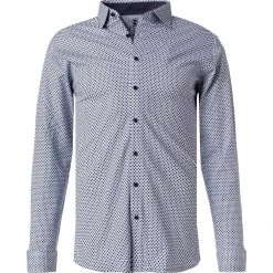 DESOTO Hemd Kent 98028-3/130 Jersey, Weiß-blau gemustert, Weiß-blau-rot