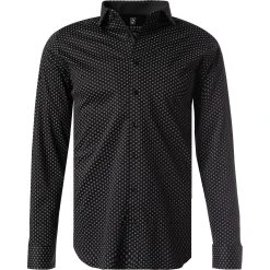 DESOTO Hemd Kent 98028-3/599 Jersey, Dunkelblau-weiß gemustert, Dunkelblau-weiß-rot