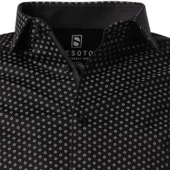 DESOTO Hemd Kent 98028-3/599 Jersey, Dunkelblau-weiß gemustert, Dunkelblau-weiß-rot -hemdenverkauf 381344 norm2