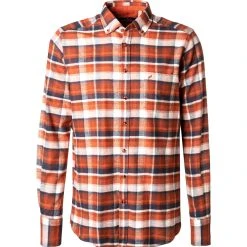 Daniel Hechter Hemd 60350/112603/450 Regular Fit, Flanell, Rost-blau kariert, Rost