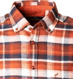 Daniel Hechter Hemd 60350/112603/450 Regular Fit, Flanell, Rost-blau kariert, Rost -hemdenverkauf 381395 norm2