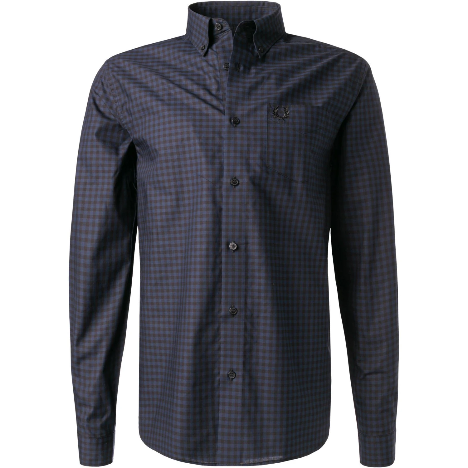 Fred Perry Hemd M9500/395 Baumwolle, Karbonblau kariert, Karbonblau 1 Fred Perry Hemd M9500/395 Baumwolle, Karbonblau kariert, Karbonblau