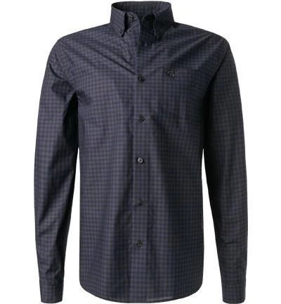 Fred Perry Hemd M9500/395 Baumwolle, Karbonblau kariert, Karbonblau 2 Fred Perry Hemd M9500/395 Baumwolle, Karbonblau kariert, Karbonblau – Bild 2