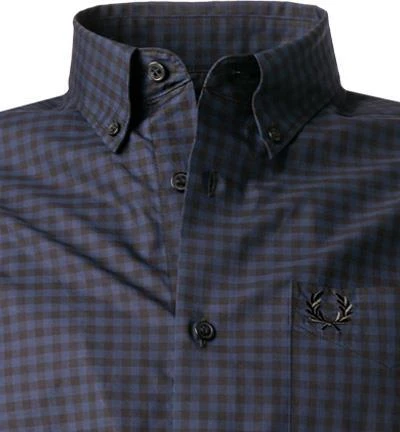 Fred Perry Hemd M9500/395 Baumwolle, Karbonblau kariert, Karbonblau 3 Fred Perry Hemd M9500/395 Baumwolle, Karbonblau kariert, Karbonblau – Bild 3