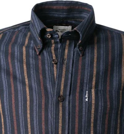 Ben Sherman Hemd 0065411/036 Regular Fit, Baumwolle, Dunkelblau gestreift, Dunkelblau 3 Ben Sherman Hemd 0065411/036 Regular Fit, Baumwolle, Dunkelblau gestreift, Dunkelblau – Bild 3