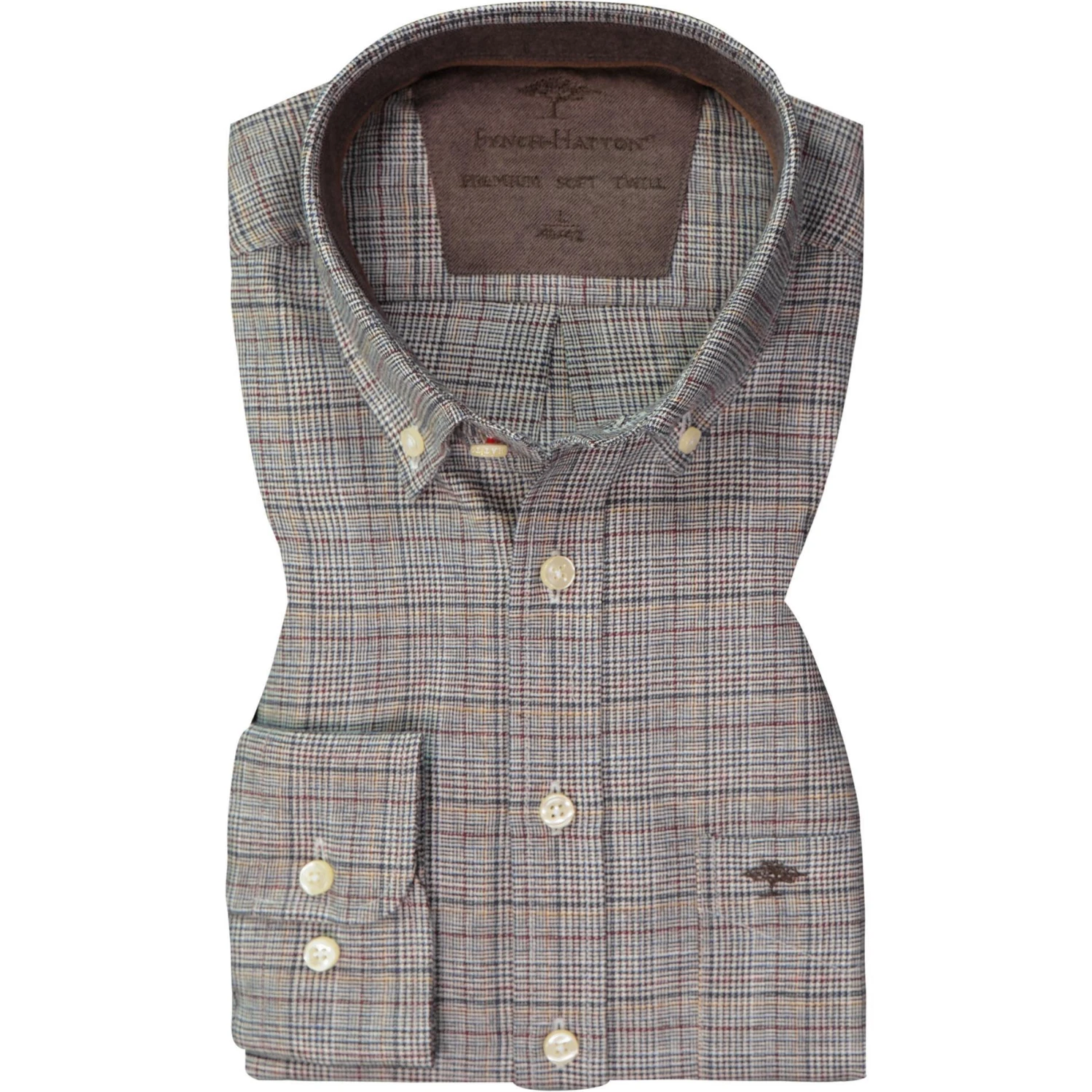 Fynch-Hatton Hemd 1221 8140/8140 Baumwolle, Braun kariert, Braun 1 Fynch-Hatton Hemd 1221 8140/8140 Baumwolle, Braun kariert, Braun