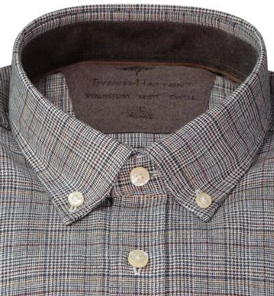 Fynch-Hatton Hemd 1221 8140/8140 Baumwolle, Braun kariert, Braun 3 Fynch-Hatton Hemd 1221 8140/8140 Baumwolle, Braun kariert, Braun – Bild 3