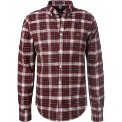Gant Hemd 3015370/604 Regular Fit, Baumwolle, Dunkelrot-weiß kariert, Dunkelrot-weiß
