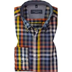 CasaModa Hemd 413716200/450 Casual Fit, Baumwolle, Multicolour kariert, Multicolor