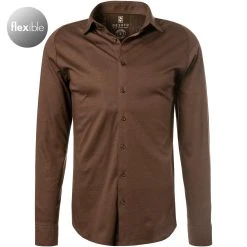 DESOTO Hemd Kent 97028-3/870 Jersey, Braun meliert, Braun