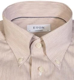 ETON Hemd 1000/03139/31 Contemporary Fit, Baumwolle, Beige-weiß gestreift, Beige -hemdenverkauf 381542 norm2