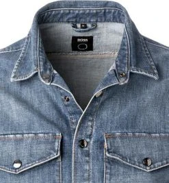 BOSS Hemd Noaro 50463089/422 Jeanshemd, Regular Fit, Baumwolle, Mittelblau -hemdenverkauf 381546 norm2