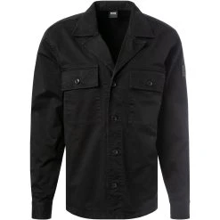 BOSS Overshirt Leasy 50462757/001 Baumwolle, Schwarz