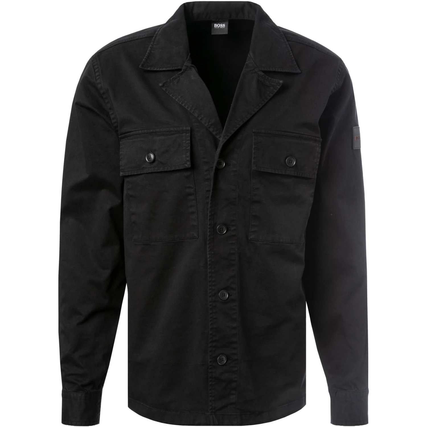 BOSS Overshirt Leasy 50462757/001 Baumwolle, Schwarz 1 BOSS Overshirt Leasy 50462757/001 Baumwolle, Schwarz