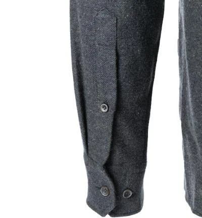 Haupt Hemd 715110159070/10905 Regular Fit, Baumwolle, Dunkelgrau meliert, Dunkelgrau 4 Haupt Hemd 715110159070/10905 Regular Fit, Baumwolle, Dunkelgrau meliert, Dunkelgrau – Bild 4