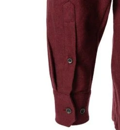 Haupt Hemd 715110159070/10407 Regular Fit, Baumwolle, Dunkelrot meliert, Dunnkelrot -hemdenverkauf 381632 norm3