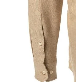 Haupt Hemd 715110149070/10802 Modern Fit, Flanell, Sand meliert, Sand -hemdenverkauf 381633 norm3