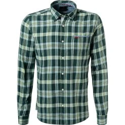 N.Z.A. Hemd 21KN521/1788 Baumwolle, Grün kariert, Grün