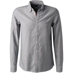 Tommy Hilfiger Hemd MW0MW10936/442 Slim Fit, Bio Baumwolle, Blau meliert, Blau