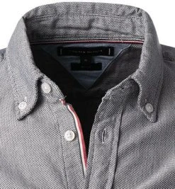 Tommy Hilfiger Hemd MW0MW10936/442 Slim Fit, Bio Baumwolle, Blau meliert, Blau -hemdenverkauf 381701 norm2