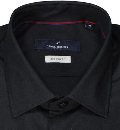 Daniel Hechter Hemd 60240/100592/990 Modern Fit, Baumwolle, Schwarz 3 Daniel Hechter Hemd 60240/100592/990 Modern Fit, Baumwolle, Schwarz – Bild 3
