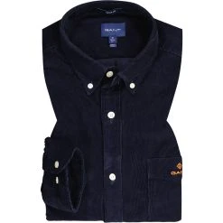 Gant Hemd 3017170/433 Regular Fit, Cord, Nachtblau