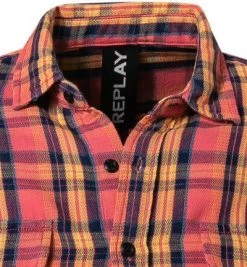Replay Hemd M4065.000.52452/010 Baumwolle, Rosa-gelb kariert, Pink-gelb-blau -hemdenverkauf 381897 norm2