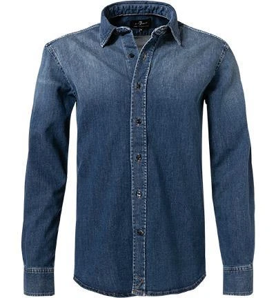 7 for all mankind Hemd mid blue JS6MZ030MD Jeanshemd, Baumwolle, Mittelblau 2 7 for all mankind Hemd mid blue JS6MZ030MD Jeanshemd, Baumwolle, Mittelblau – Bild 2