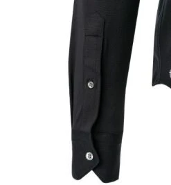 BOGGI MILANO Hemd BO21A0495/03 Piqué schnelltrocknend, Schwarz -hemdenverkauf 381924 norm4