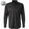 BOGGI MILANO Hemd BO21A0140/02 Regular Fit, Jersey, Anthrazit meliert, Anthrazit