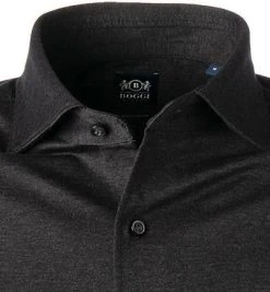 BOGGI MILANO Hemd BO21A0140/02 Regular Fit, Jersey, Anthrazit meliert, Anthrazit -hemdenverkauf 381943 norm2