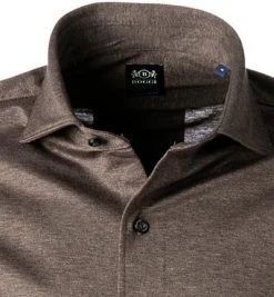 BOGGI MILANO Hemd BO21A0140/04 Regular Fit, Jersey, Braun meliert, Braun -hemdenverkauf 381944 norm2