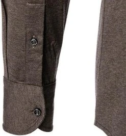 BOGGI MILANO Hemd BO21A0140/04 Regular Fit, Jersey, Braun meliert, Braun -hemdenverkauf 381944 norm3