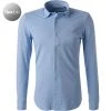 BOGGI MILANO Hemd BO21A0499/01 Piqué atmungsaktiv, Hellblau