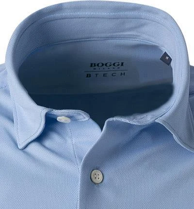 BOGGI MILANO Hemd BO21A0499/01 Piqué atmungsaktiv, Hellblau 3 BOGGI MILANO Hemd BO21A0499/01 Piqué atmungsaktiv, Hellblau – Bild 3