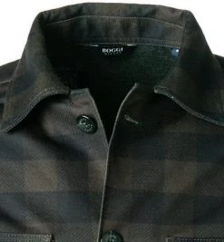 BOGGI MILANO Overshirt BO21A0332/01 Baumwolle, Dunkelgrün kariert, Dunkelgrün -hemdenverkauf 381964 norm2