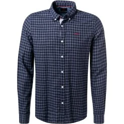 N.Z.A. Hemd 21KN525/1621 Baumwolle, Navy kariert, Navy