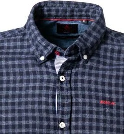 N.Z.A. Hemd 21KN525/1621 Baumwolle, Navy kariert, Navy -hemdenverkauf 382165 norm2