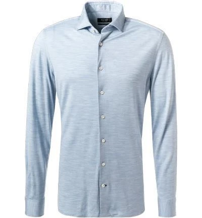 OLYMP Signature Tailored Fit 8504/84/11 Hemd, Schurwoll-Jersey, Bleu meliert, Bleu 2 OLYMP Signature Tailored Fit 8504/84/11 Hemd, Schurwoll-Jersey, Bleu meliert, Bleu – Bild 2