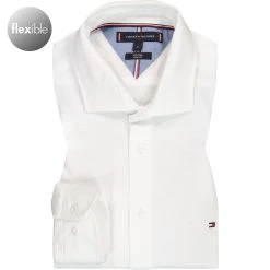 Tommy Hilfiger Hemd MW0MW20839/YCE Slim Fit, Jersey, Weiß