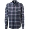 Haupt Hemd 715110159078/30708 Regular Fit, Flanell, Navy-koralle kariert, Dunkelblau
