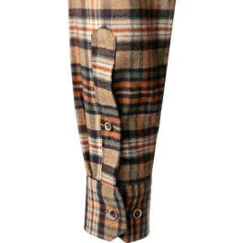 Haupt Hemd 715111149076/30803 Modern Fit, Flanell, Camel-orange kariert, Hellbraun -hemdenverkauf 382178 norm3