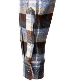 Haupt Hemd 715111159074/30805 Regular Fit, Flanell, Bleu-rost kariert, Braun-beige-blau -hemdenverkauf 382179 norm3